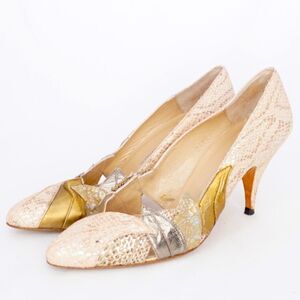 Beverly Feldman Rose-Colored Vintage 2196 Kitten Heels, Size 7